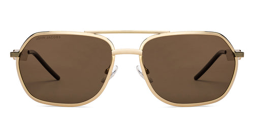 Gold Square Full Rim Unisex Sunglasses by John Jacobs-207058