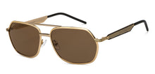 Load image into Gallery viewer, Gold Square Full Rim Unisex Sunglasses by John Jacobs-207058