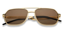 Load image into Gallery viewer, Gold Square Full Rim Unisex Sunglasses by John Jacobs-207058