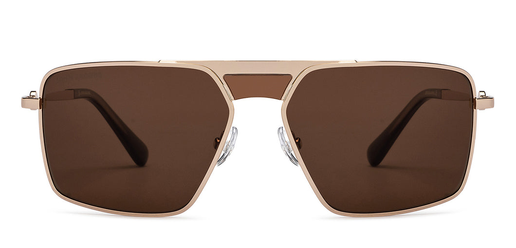 Gold Square Full Rim Unisex Sunglasses by John Jacobs-208133