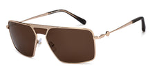 Load image into Gallery viewer, Gold Square Full Rim Unisex Sunglasses by John Jacobs-208133