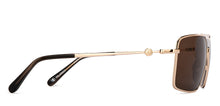 Load image into Gallery viewer, Gold Square Full Rim Unisex Sunglasses by John Jacobs-208133