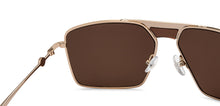 Load image into Gallery viewer, Gold Square Full Rim Unisex Sunglasses by John Jacobs-208133