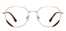 Load image into Gallery viewer, Gold Round Full Rim Unisex Eyeglasses by John Jacobs-150368