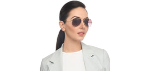 Gold Aviator Full Rim Unisex Sunglasses by Vincent Chase Polarized-208874
