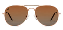 Load image into Gallery viewer, Gold Aviator Full Rim Unisex Sunglasses by Vincent Chase Polarized-200379