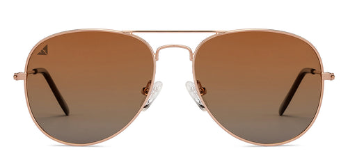 Gold Aviator Full Rim Unisex Sunglasses by Vincent Chase Polarized-200379