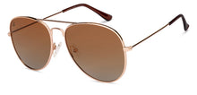 Load image into Gallery viewer, Gold Aviator Full Rim Unisex Sunglasses by Vincent Chase Polarized-200379