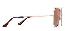 Load image into Gallery viewer, Gold Aviator Full Rim Unisex Sunglasses by Vincent Chase Polarized-200379