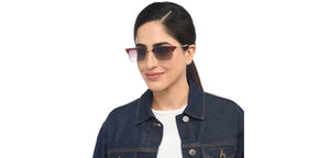 Gold Clubmaster Full Rim Unisex Sunglasses by Vincent Chase Polarized-209294