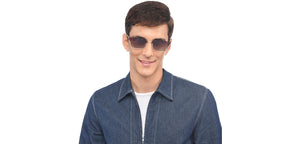 Gold Clubmaster Full Rim Unisex Sunglasses by Vincent Chase Polarized-209294