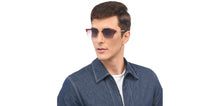 Load image into Gallery viewer, Gold Clubmaster Full Rim Unisex Sunglasses by Vincent Chase Polarized-209294