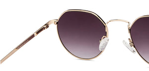 Gold Geometric Full Rim Unisex Sunglasses by Vincent Chase Polarized-204848