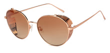 Load image into Gallery viewer, Gold Round Full Rim Unisex Sunglasses by John Jacobs-152195