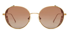 Load image into Gallery viewer, Gold Round Full Rim Unisex Sunglasses by John Jacobs-152198