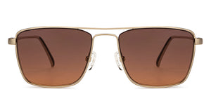 Gold Square Full Rim Unisex Sunglasses by John Jacobs-148402