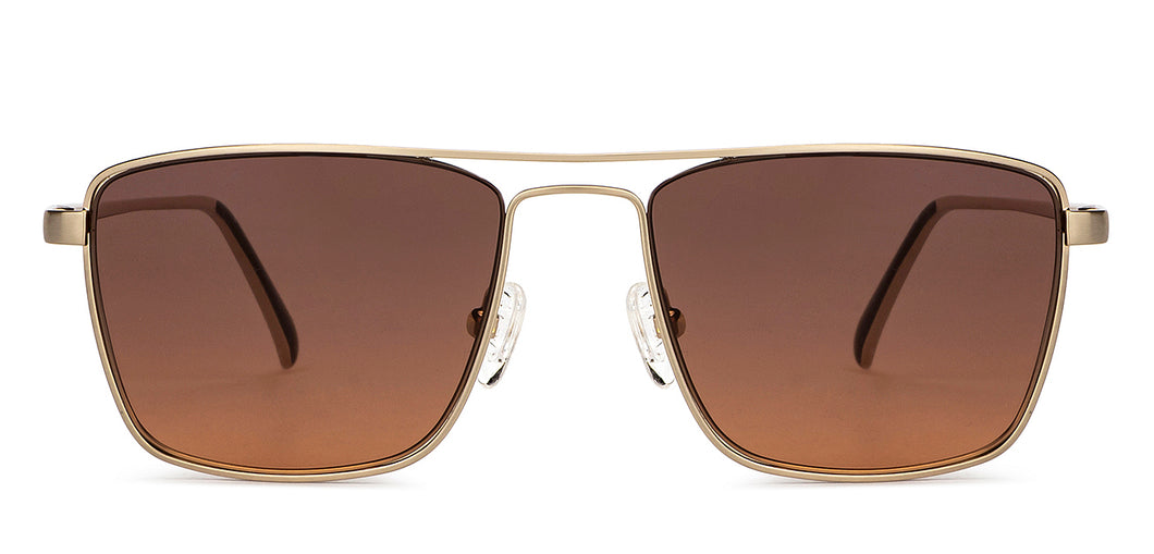 Gold Square Full Rim Unisex Sunglasses by John Jacobs-148402
