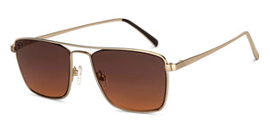 Gold Square Full Rim Unisex Sunglasses by John Jacobs-148402