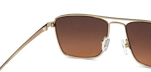 Gold Square Full Rim Unisex Sunglasses by John Jacobs-148402