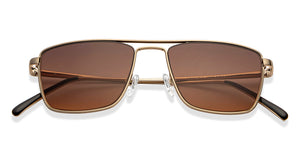 Gold Square Full Rim Unisex Sunglasses by John Jacobs-148402