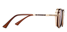 Load image into Gallery viewer, Gold Aviator Full Rim Unisex Sunglasses by Vincent Chase Polarized-200382