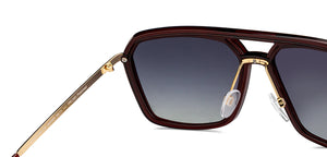 Brown Geometric Full Rim Unisex Sunglasses by Vincent Chase Polarized-200489