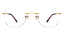 Load image into Gallery viewer, Gold Rectangle Rimless Unisex Eyeglasses by John Jacobs-152669