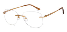 Load image into Gallery viewer, Gold Rectangle Rimless Unisex Eyeglasses by John Jacobs-152669