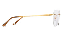 Load image into Gallery viewer, Gold Rectangle Rimless Unisex Eyeglasses by John Jacobs-152669