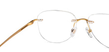 Load image into Gallery viewer, Gold Rectangle Rimless Unisex Eyeglasses by John Jacobs-152669