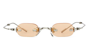 Gold Rectangle Rimless Unisex Sunglasses by Vincent Chase-151391