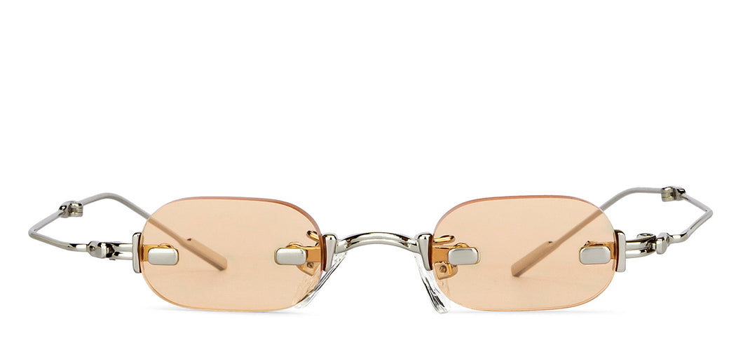 Gold Rectangle Rimless Unisex Sunglasses by Vincent Chase-151391