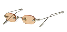 Load image into Gallery viewer, Gold Rectangle Rimless Unisex Sunglasses by Vincent Chase-151391