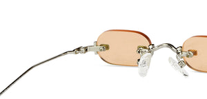 Gold Rectangle Rimless Unisex Sunglasses by Vincent Chase-151391
