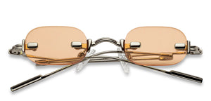 Gold Rectangle Rimless Unisex Sunglasses by Vincent Chase-151391