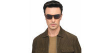 Load image into Gallery viewer, Gold Square Rimless Unisex Sunglasses by John Jacobs-207026