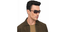 Load image into Gallery viewer, Gold Square Rimless Unisex Sunglasses by John Jacobs-207026