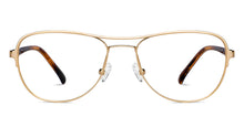 Load image into Gallery viewer, Gold Aviator Full Rim Unisex Eyeglasses by John Jacobs-150101