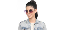 Load image into Gallery viewer, Gold Geometric Rimless Women Sunglasses by Vincent Chase-207639