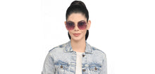 Load image into Gallery viewer, Gold Geometric Rimless Women Sunglasses by Vincent Chase-207639