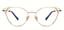 Load image into Gallery viewer, Gold Cat Eye Full Rim Women Eyeglasses by Vincent Chase-152837