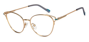 Gold Cat Eye Full Rim Women Eyeglasses by Vincent Chase-152837