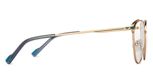 Gold Cat Eye Full Rim Women Eyeglasses by Vincent Chase-152837