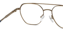 Load image into Gallery viewer, Gold Geometric Full Rim Unisex Eyeglasses by Vincent Chase-207372