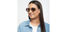 Load image into Gallery viewer, Gold Round Full Rim Unisex Sunglasses by John Jacobs-152189