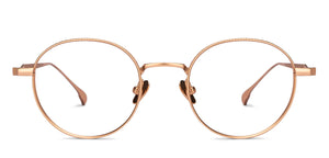 Gold Round Full Rim Unisex Eyeglasses by John Jacobs-207216