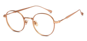Gold Round Full Rim Unisex Eyeglasses by John Jacobs-207216