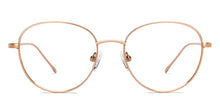 Load image into Gallery viewer, Gold Round Full Rim Unisex Eyeglasses by Lenskart Air-211603