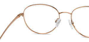 Gold Round Full Rim Unisex Eyeglasses by Lenskart Air-211603
