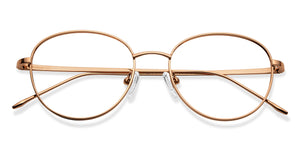Gold Round Full Rim Unisex Eyeglasses by Lenskart Air-211603